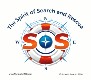 The Spirit of SAR (SoS) compass logo